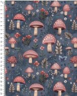 Alpen Fleece Digital Smiling Mushroom 5856