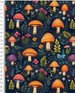 Alpen Fleece Digital Smiling Mushroom 5856