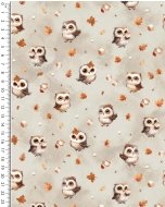 Alpen Fleece Digital Marshmallow Owl 5858