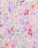 Rib Jersey Digital Peony Flowers 5959