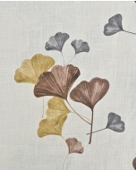 Ramie Linen Digital Ginkgo Leaves 6071