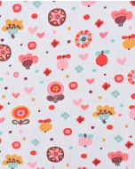 Tissu maille tricot retro fleurs 5260