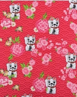 Poplin Lucky Cat 90174