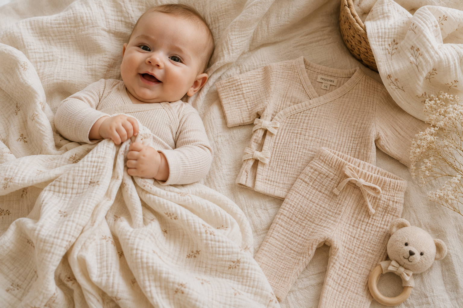 Vêtements pour bébé en tissu doux et confortable